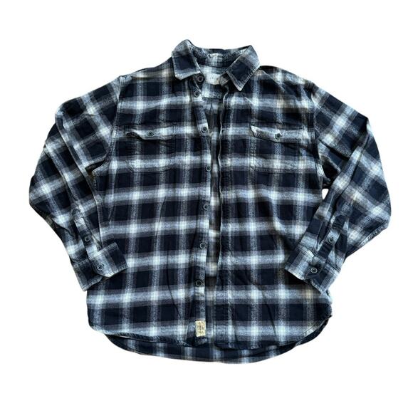 METALLICA Damaged Justice 90s Upcycled Retro Vintage Plaid Flannel Shirt Men’s L - Picture 3 of 9